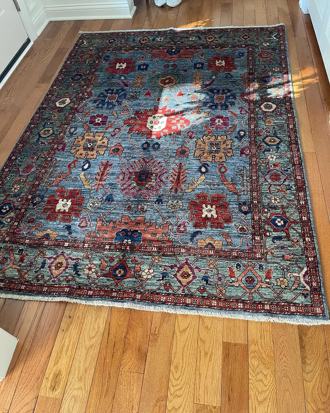 Slate Tribal Carpet &mdash; hand-knotted Oriental rug