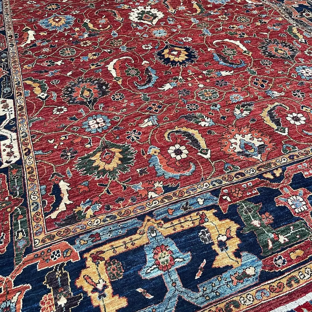 Red Palmette Carpet &mdash; hand-knotted Oriental rug