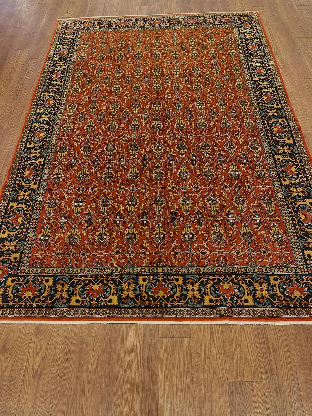 Rust Boteh Carpet &mdash; hand-knotted Oriental rug