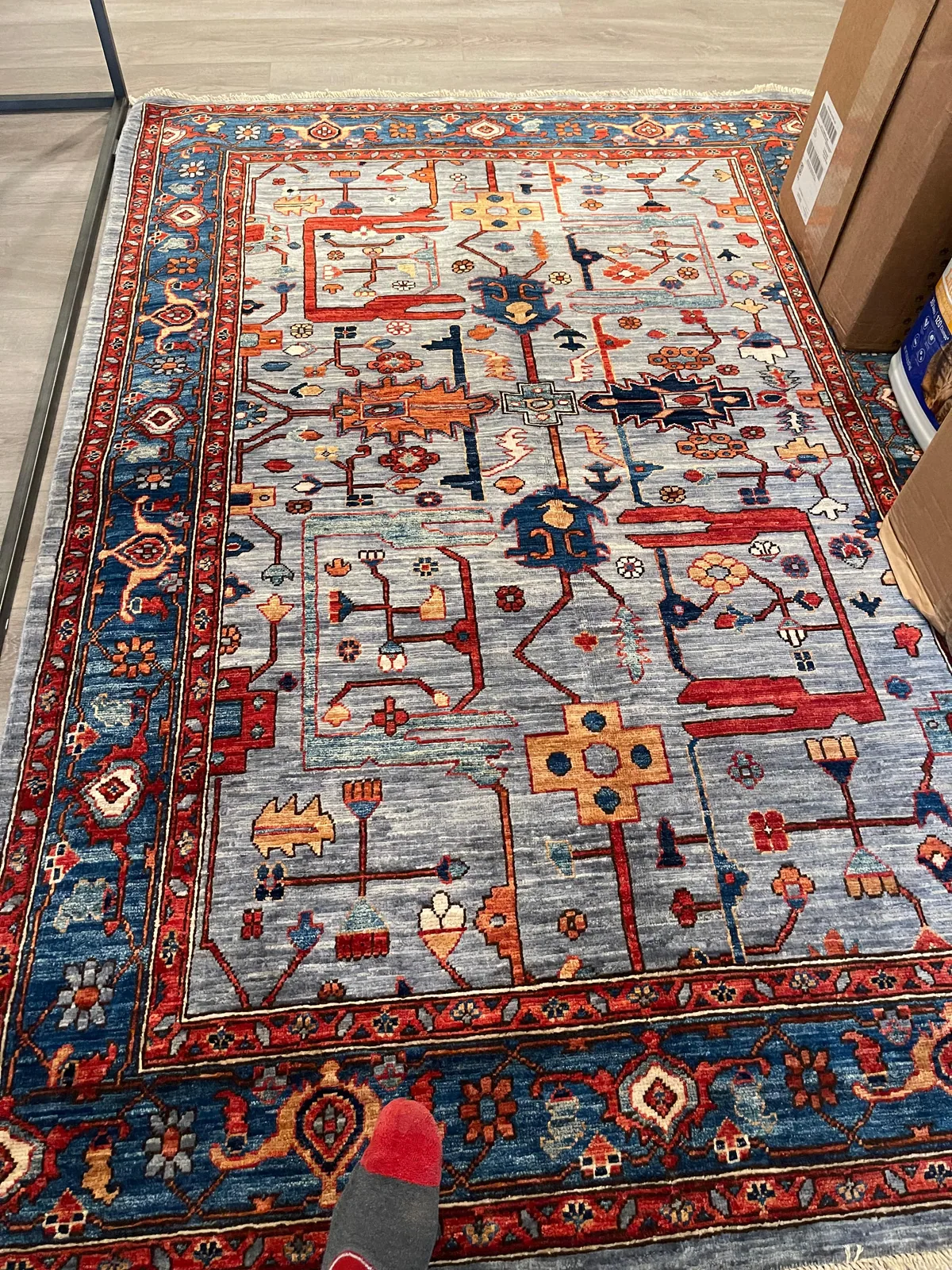 Slate Heriz Carpet &mdash; hand-knotted Oriental rug