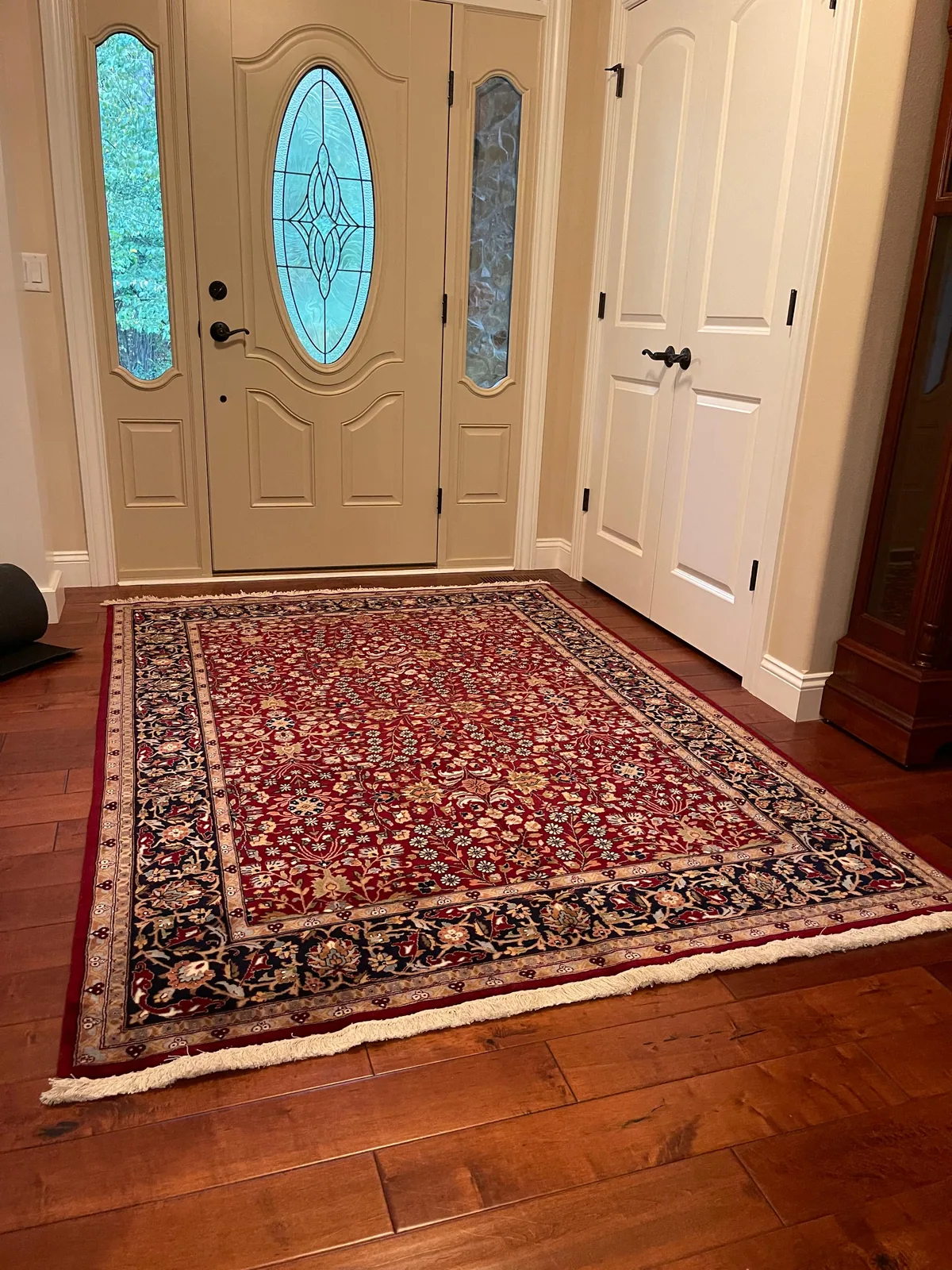 Ruby Floral Carpet &mdash; hand-knotted Oriental rug