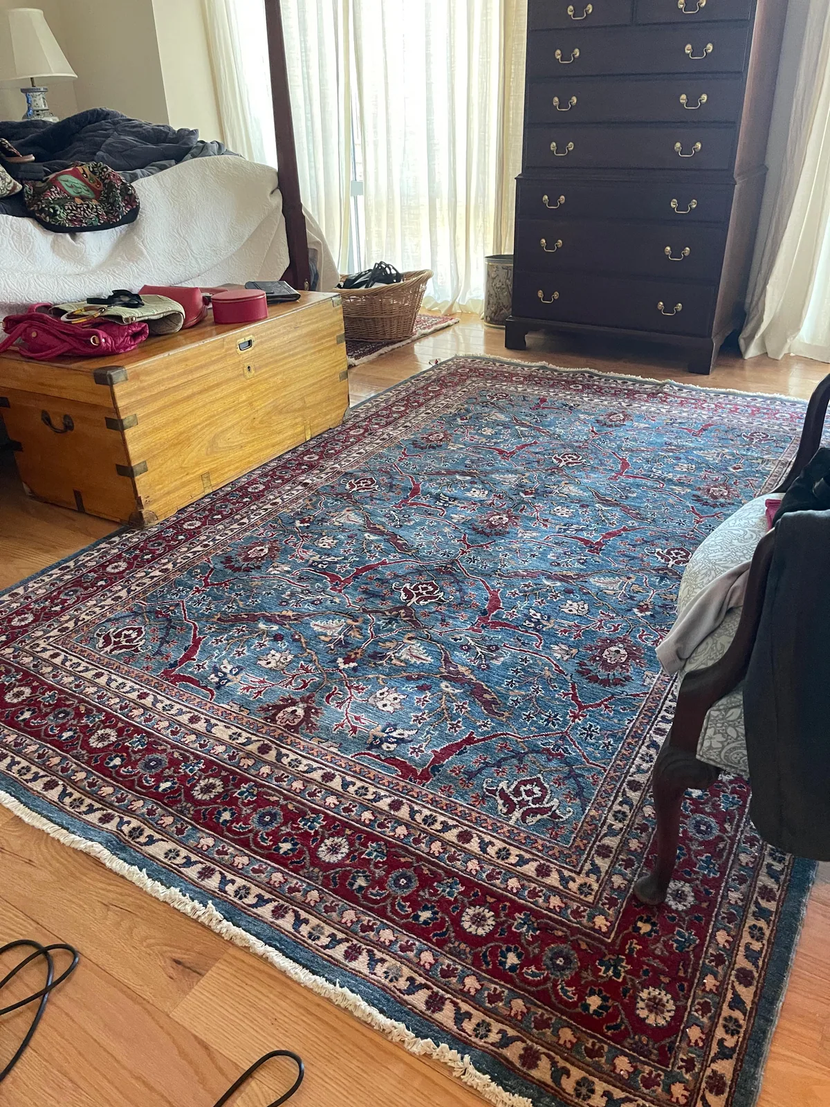 Blue Meadow Carpet &mdash; hand-knotted Oriental rug